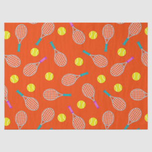 Tennis racket ball pattern party tissue themed paper