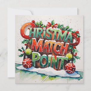 Tennis Racket  Christmas themed Holiday Card