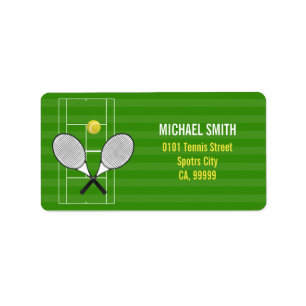 TENNIS RACKET LABEL