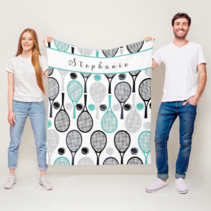 Tennis Racket Paradise Cute Girls Sports Team Play Fleece Blanket