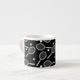 Tennis Racket Pattern   Espresso Cup