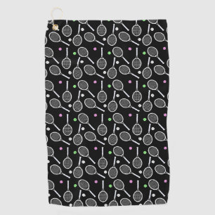 Tennis Racket Pattern Golf Towel