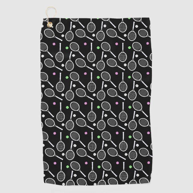 Tennis Racket Pattern  Golf Towel (Front)