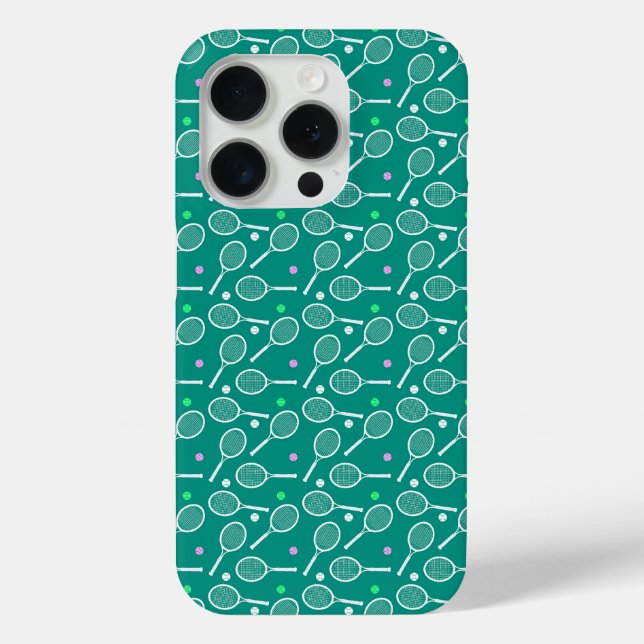 Tennis Racket Pattern  Green   Case-Mate iPhone Case (Back)
