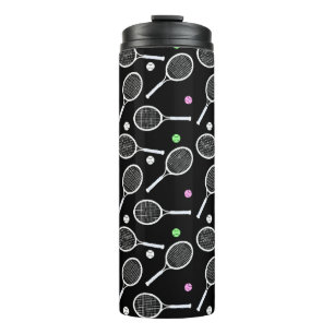 Tennis Racket Pattern   Thermal Tumbler