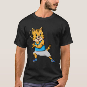 Tennis Racket Sports   Cat Whisperer Kitty Meow T-Shirt