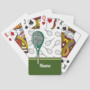 Tennis  racket with name playing cards