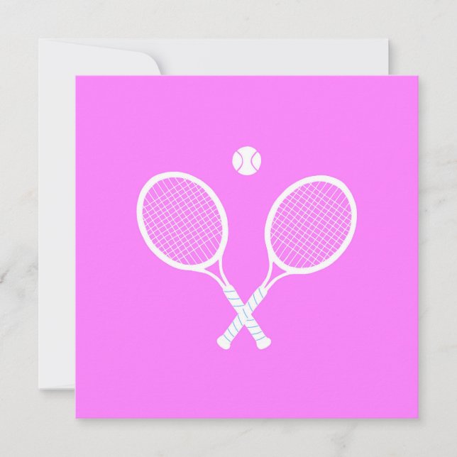 Tennis Rackets and Ball   Invitation (Front)