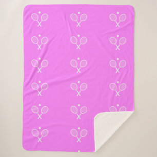 Tennis Rackets and Ball Sherpa Blanket