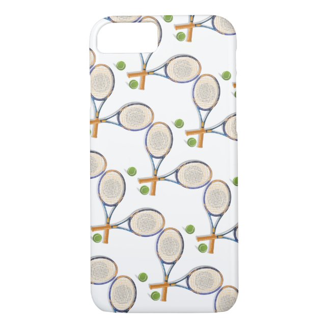 Tennis rackets and balls custom Case-Mate iPhone case (Back)