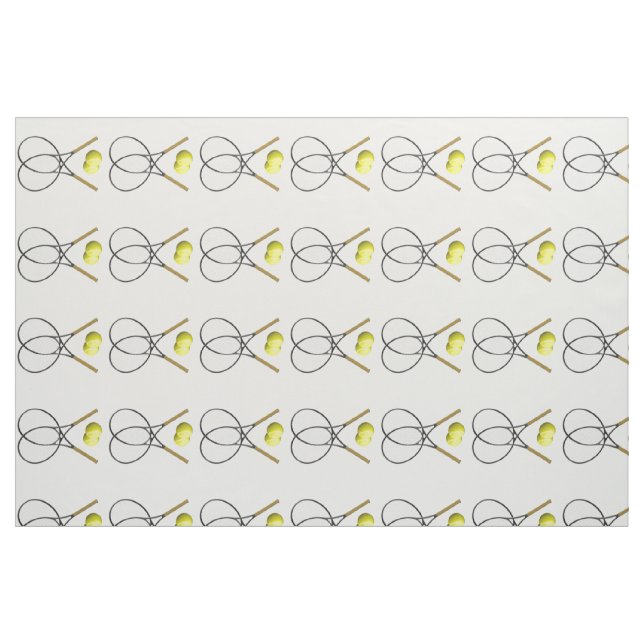 Tennis Rackets and Balls Fabric (Fat Quarter)