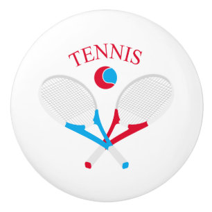 Tennis rackets and tennis ball ceramic knob