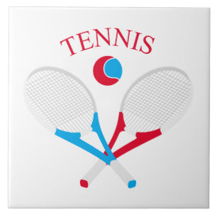 Tennis rackets and tennis ball ceramic tile