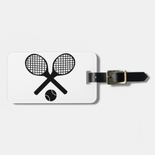 Tennis Rackets and Tennis Ball Luggage Tag