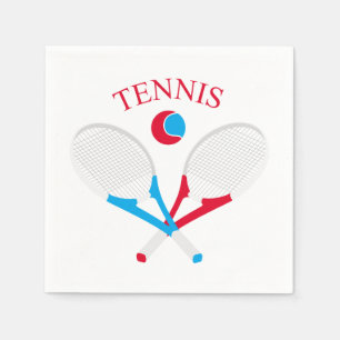 Tennis rackets and tennis ball napkin