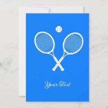 Tennis Rackets Blue Background  Party Personalised