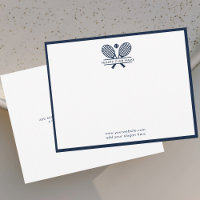 Tennis Rackets Icon Club Name Navy Blue Borders