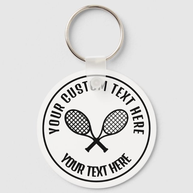 Tennis Rackets Icon Custom Key Ring (Front)