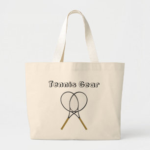 Tennis Rackets Large Tote Bag