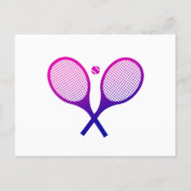 Tennis Rackets Magenta to Purple Ombre
