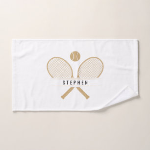 Tennis Rackets & Name Sports Hand Towel