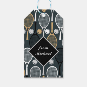 Tennis Rackets Personalised Monogrammed Kids Name Gift Tags
