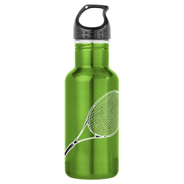 tennis racquet 532 ml water bottle (Front)