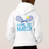 Tennis racquet and ball blue cyan graphic custom (Back)