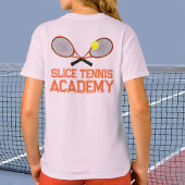 Tennis racquet and ball orange graphic custom T-Shirt