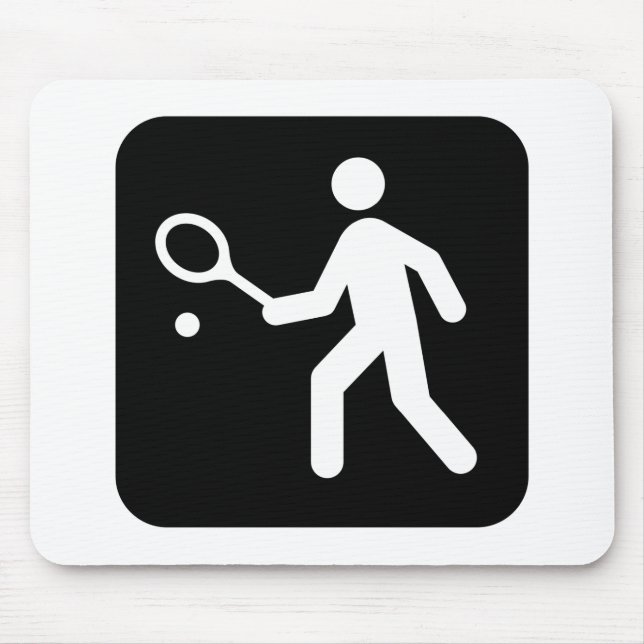 Tennis Racquetball Pictogram Mouse Pad (Front)