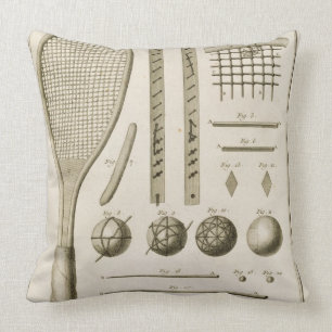 Tennis Racquets and Billiard Cues, from the 'Encyc Cushion