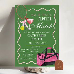 Tennis Rally And Margaritas Adult Birthday Invitation