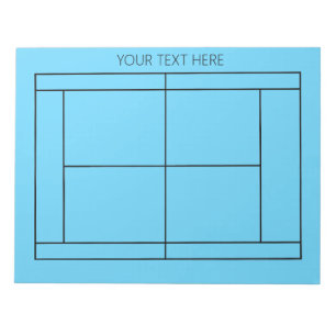 Tennis Record Notepad - Custom Text