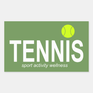 Tennis Rectangular Sticker