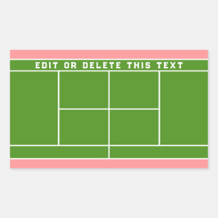 Tennis  rectangular sticker