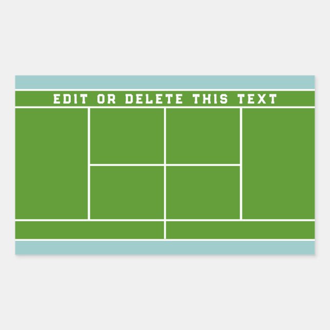 Tennis  rectangular sticker (Front)