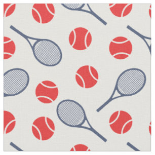 Tennis: red and navy - customizable! fabric