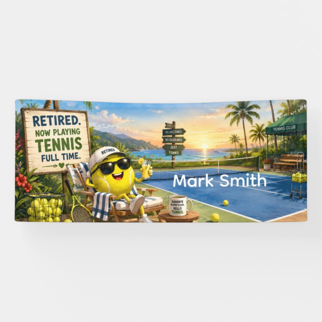 Tennis Retirement  Banner (Horizontal)