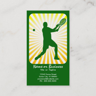 tennis : retro rays : business card