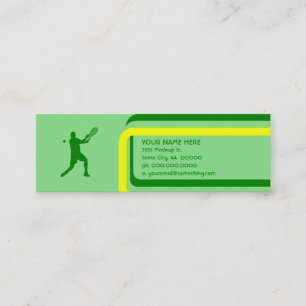 tennis : retro style : mini business card