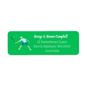 Tennis Return Address Label