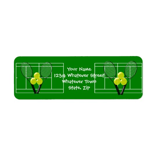 Tennis Return Address Label