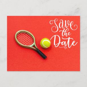 Tennis Save the Date for Party Invitation Postcard