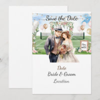 Tennis Save the date for Tennis Player wedding