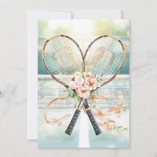 Tennis Save the date for Tennis Player wedding Invitation