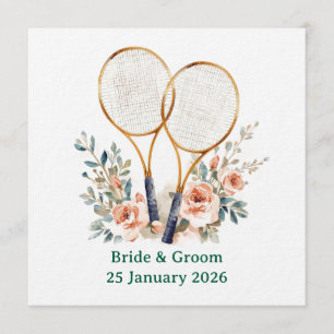 Tennis Save the date Invitation for Wedding