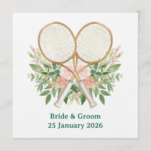 Tennis Save the date Invitation for Wedding