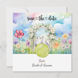 Tennis Save the date Wedding Party  Invitation