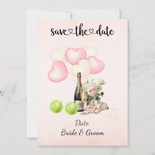 Tennis Save the date Wedding Party Invitation