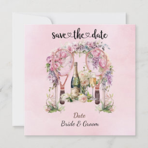 Tennis Save the date Wedding Party  Invitation